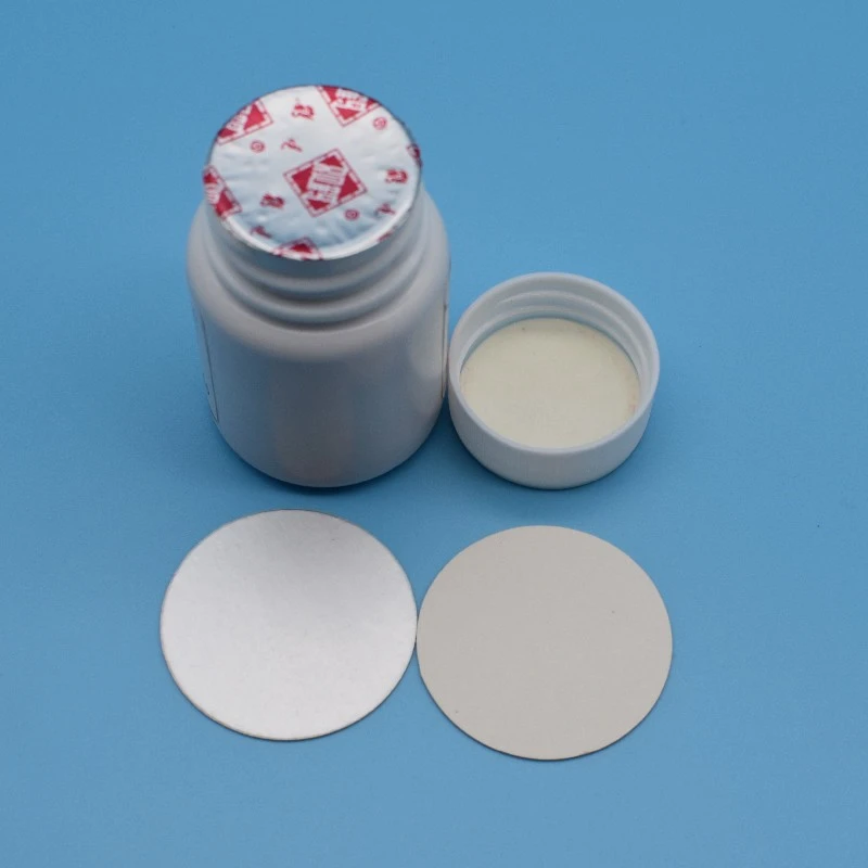 Two Piece Aluminum Foil Seal Heat Induction Seal Liner For PET HDPE PP Bottle Container